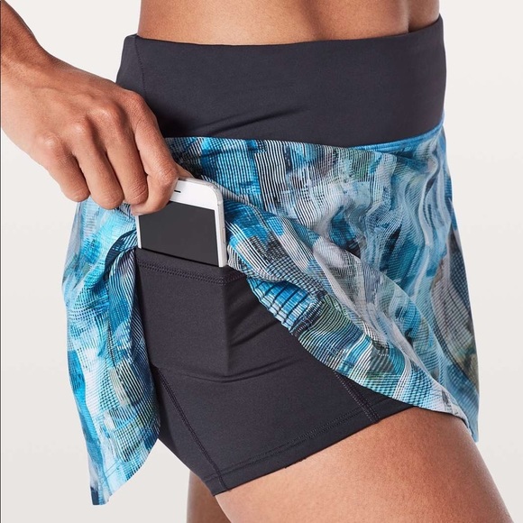 NWOT Lululemon Play Off The Pleats Skirt *13" in Sun Dazed Multi Blue - Picture 6 of 11